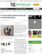 “O.Henry Hotel presents Select Jazz on Select Saturdays” Go Triad, October 2015