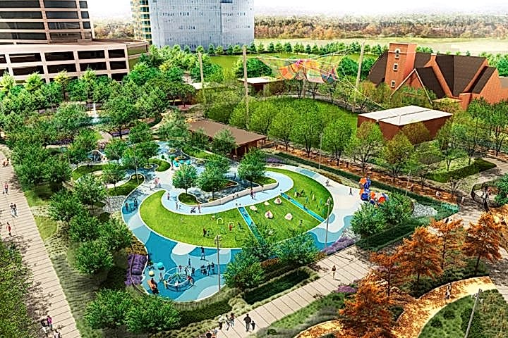 Lebauer Park in Downtown Greensboro, NC