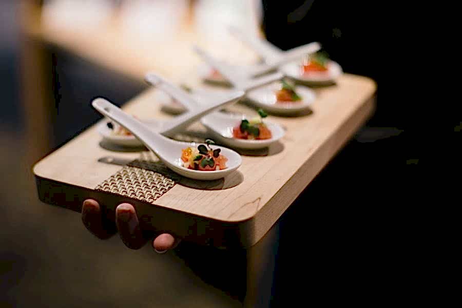 Tuna Tartare at event at Proximity Hotel