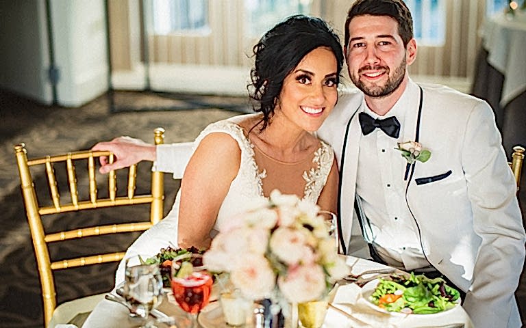 Christina and Danny Dream Wedding at Proximity Hotel Bride and Groom at Reception