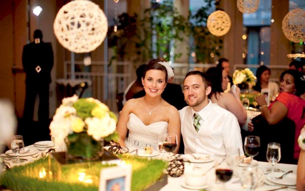 Proximity Hotel Wedding Katie and Chris, Bride and Groom at Reception
