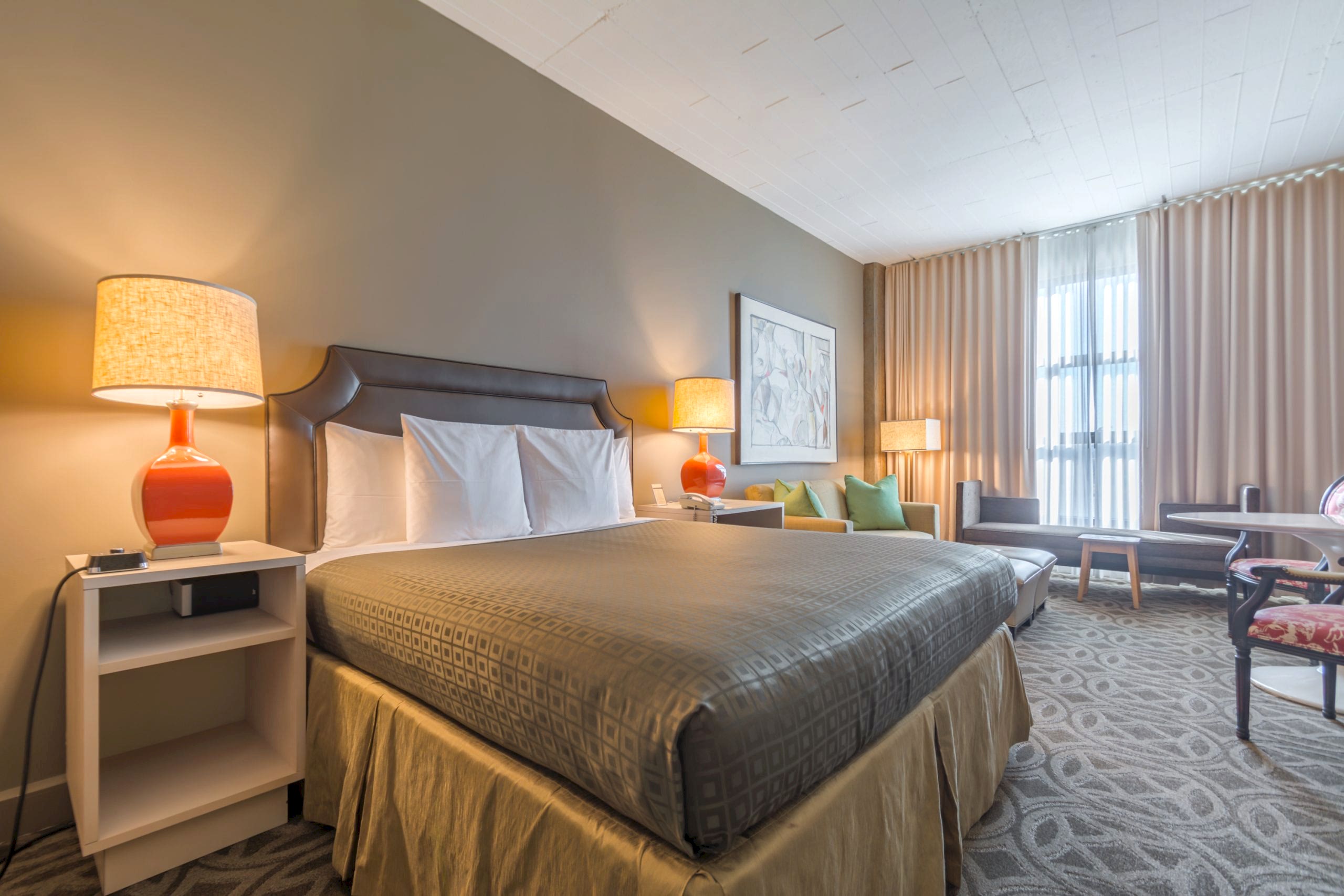 Relax in one of our Loft King Rooms